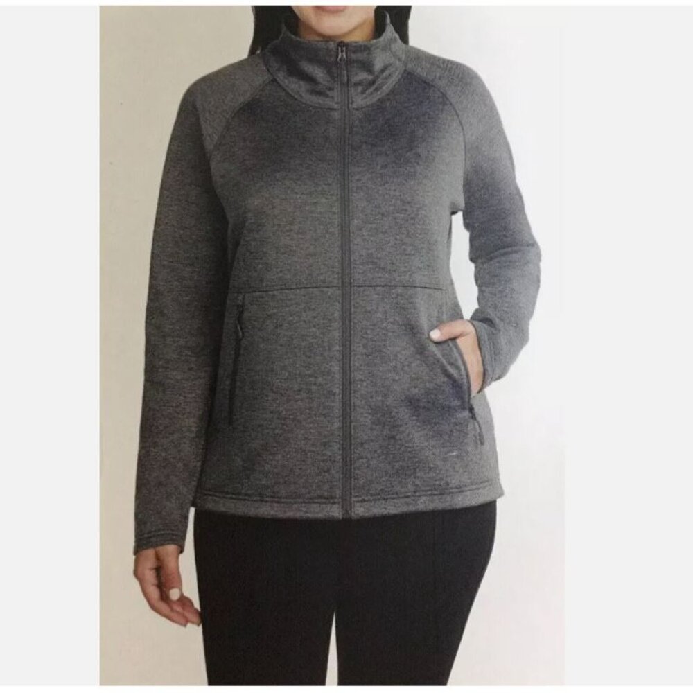Kirkland Signature Ladies' Fleece Full Zip Jacket - Gray - XL
